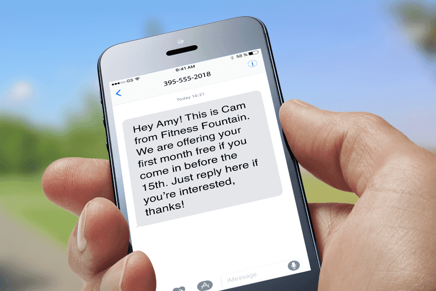 texting for gyms
